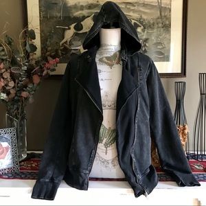 Hooded “Moto” Style Jacket
